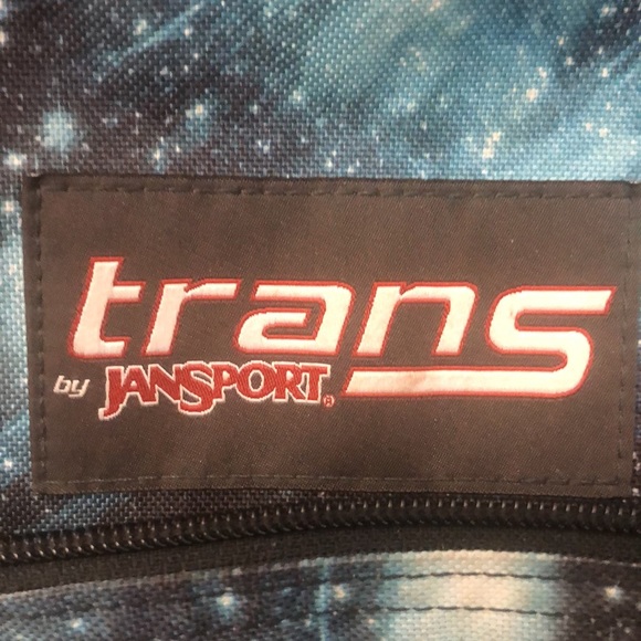 JanSport Trans SuperMax Backpack Laptop Sleeve Cosmos Galaxy Space Teal Blue - Picture 11 of 14